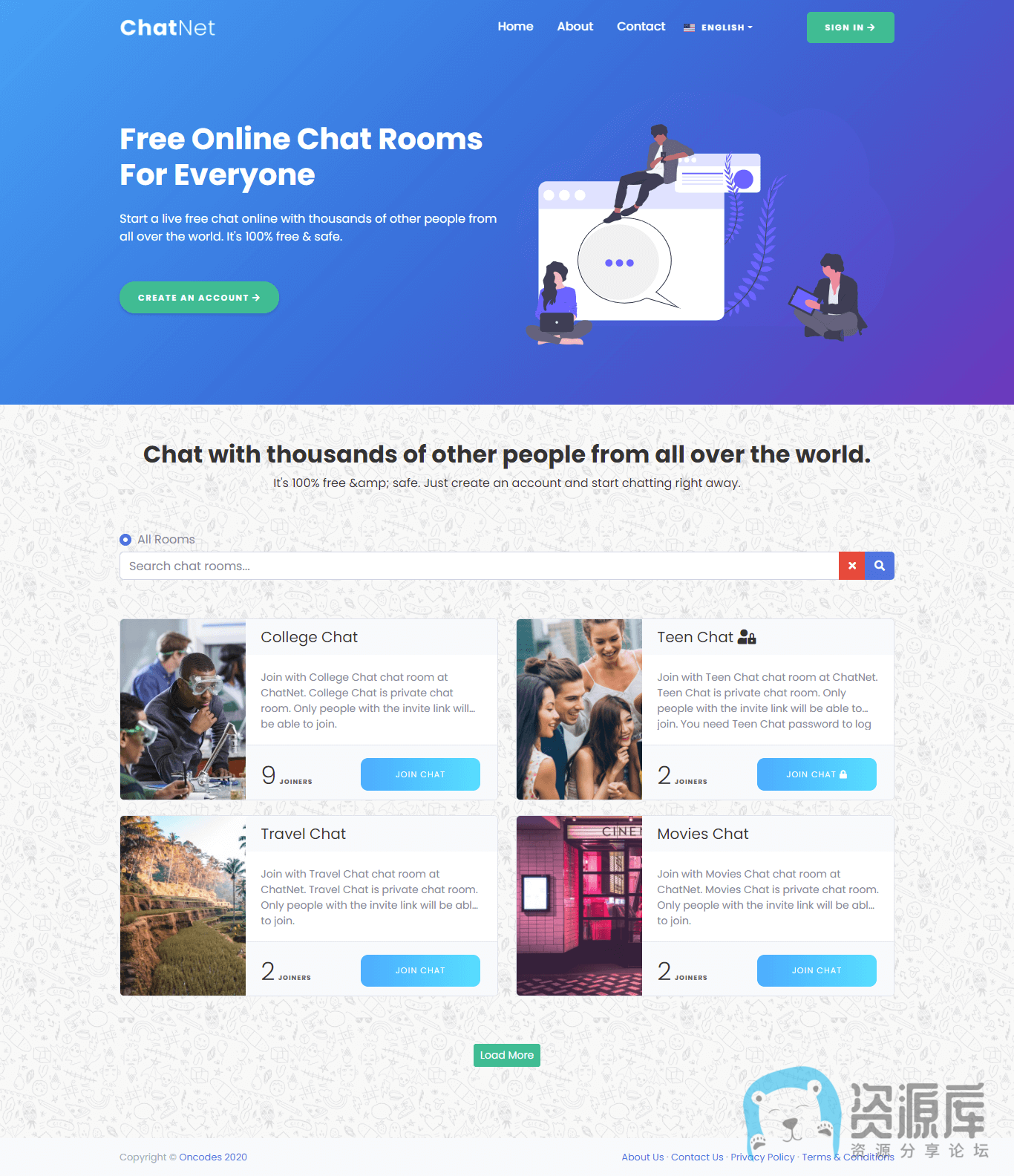 ChatNet -PHP聊天室和私人聊天程序 v1.9-77源码网